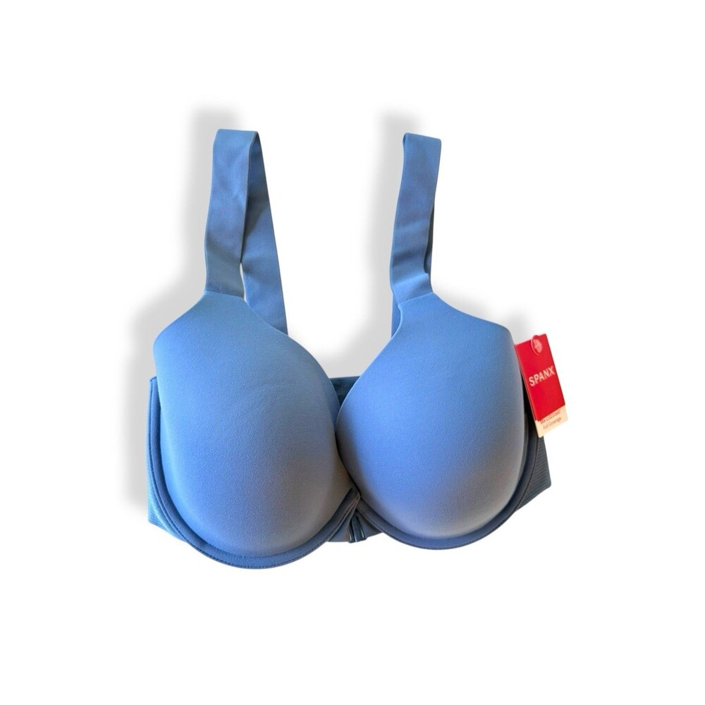 Spanx Womens 34DD Bra-llelujah Full Coverage Lightly Lined Bra NWT Blue